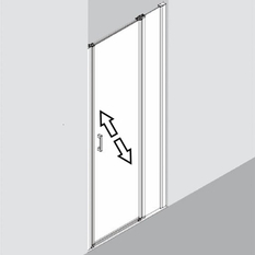 Jednokřídlé, otvírací dveře Plano Davos Plus Pravé stříbrné/sklo 120 x 200 cm