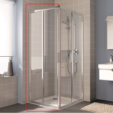 Dvoudílné posuvné dveře Plano Davos Plus E2L Levé bílé/sklo 120 x 200 cm