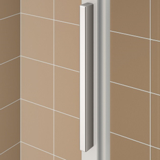 Dvoudílné posuvné dveře Plano Davos Plus G2R Pravé bílé/sklo 120 x 200 cm