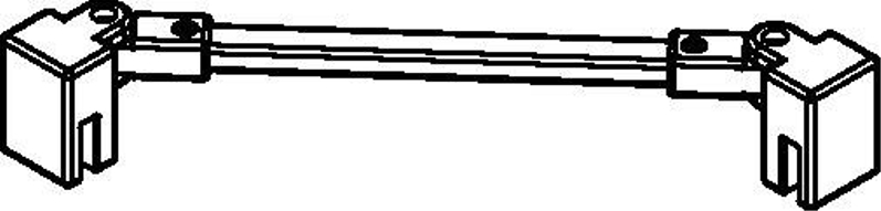 Stabilizátor sklo - sklo Kermi Cada SSVSW 120 cm stříbrný vysoký lesk