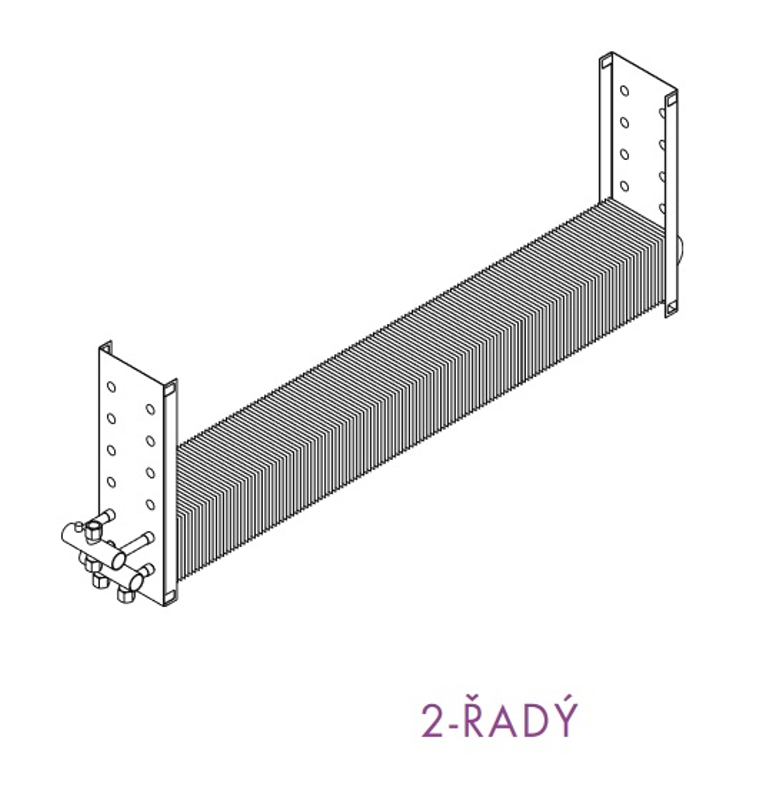 Radiátor skleněný Isan Joy Wall 2-řadý, 600 x 1100 mm, 1400 W, barva 04 zelená