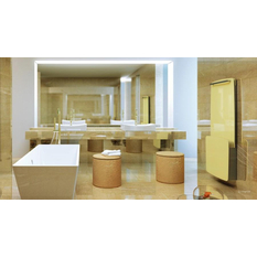Radiátor skleněný Isan Joy Bath R 6-řadý, 725 x 1525 mm, 1000 W, barva 05 šedá