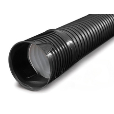 Trubka kanalizační korugovaná s hrdlem Wavin X-Stream PP SN10 DN 800 x 3000 mm, černá