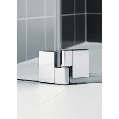 Čtvrtkruhový sprchový kout (kyvné dveře s pevnými poli) Kermi Filia XP FXP55 čiré ESG sklo s úpravou KermiCLEAN 100 x 90 x 200 cm