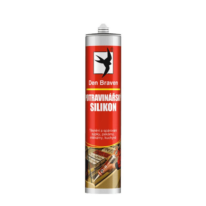 Potravinářský silikon Den Braven kartuše 280 ml, transparentní
