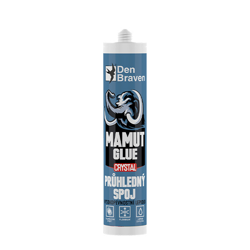 Lepidlo Den Braven MAMUT GLUE Crystal kartuše 290 ml, transparent