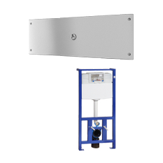 Piezo splachovač WC se speciálním antivandalovým krytem, včetně montážního rámu s nádržkou SLR 21, 24 V DC SLW 02PA
