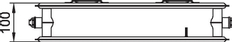 Radiátor Kermi Profil Hygiene Kompakt FH0 30 900 x 300 mm, 524 W, bílý