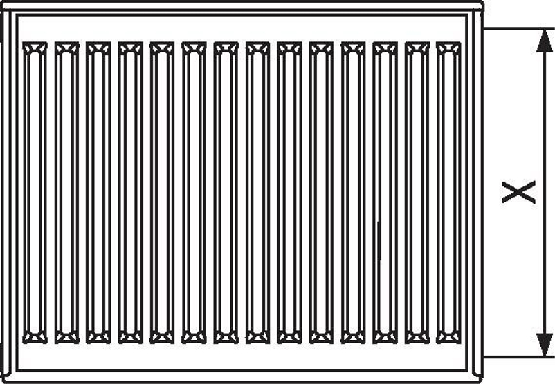 Radiátor Kermi Profil Hygiene Kompakt FH0 30 1800 x 600 mm, 2572 W, bílý