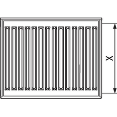 Radiátor Kermi Profil Hygiene Kompakt FH0 30 1800 x 600 mm, 2572 W, bílý