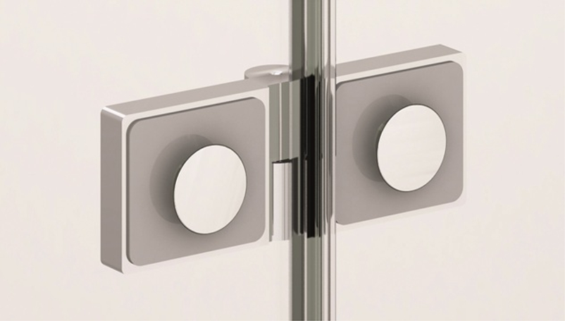 Čtvrtkruh Plano Geneva New s dvoukřídlými dveřmi, rádius 550 mm 800 x 2000 mm, aluchrom/sklo čiré