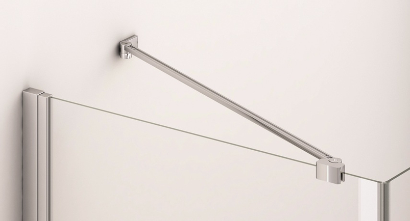 Čtvrtkruh Plano Geneva New s dvoukřídlými dveřmi, rádius 550 mm 800 x 2000 mm, aluchrom/sklo čiré
