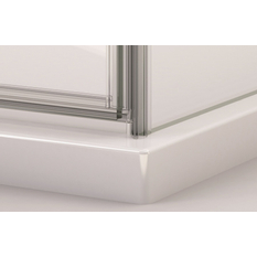 Čtvrtkruh Plano Geneva New s dvoukřídlými dveřmi, rádius 550 mm 800 x 2000 mm, aluchrom/sklo čiré