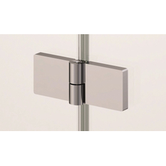 Čtvrtkruh Plano Geneva New s dvoukřídlými dveřmi, rádius 550 mm 800 x 2000 mm, aluchrom/sklo čiré