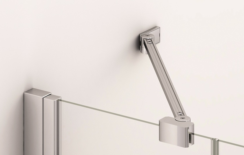 Boční stěna Plano Geneve New pro dveře s vyrovnávacím profilem, 800 x 2000 mm, aluchrom/sklo čiré