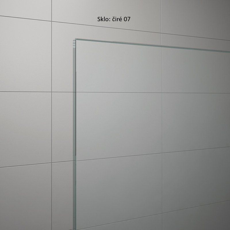 Boční stěna Plano Geneve New pro dveře s vyrovnávacím profilem, 800 x 2000 mm, aluchrom/sklo čiré