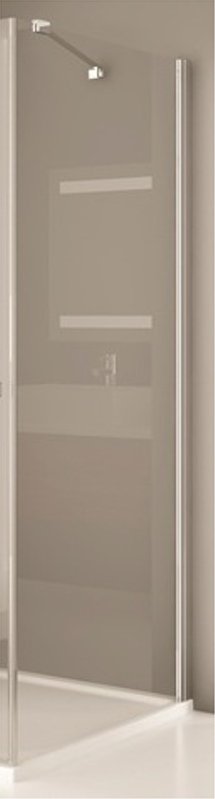 Boční stěna Plano Geneve New pro dveře s vyrovnávacím profilem, 900 x 2000 mm, aluchrom/sklo čiré