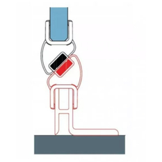 Profil nástěnný s magnetickým těsněním Plano Geneve, levá/pravá, 200 cm, aluchrom, pro montáž dveří do niky GE1 a GE13