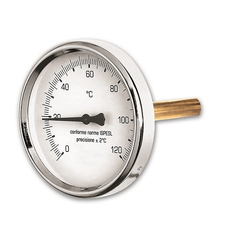 Teploměr axiální - 0 °C až +120 °C, zadní napojení 1/2˝M, D 100/L 75mm IVAR.TP 120 A
