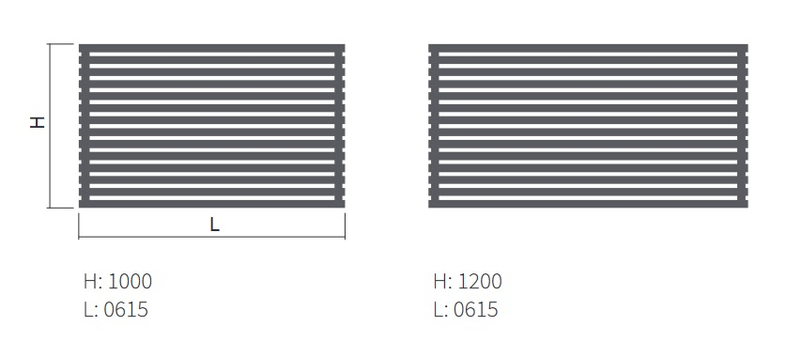 Těleso koupelnové trubkové Isan Zoya Inox 615 x 1000 mm, 469 W, klasické připojení, nerez