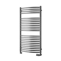 Těleso koupelnové trubkové Isan Silla Radius Inox 1180 x 600 mm, 432 W, klasické připojení, nerez