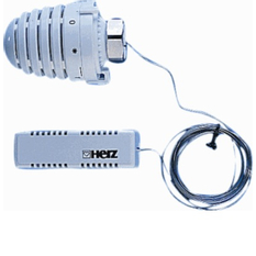 Termostatická hlavice Herz s odděleným čidlem s˝0˝polohou, M28x1,5, kapilára 2000 mm