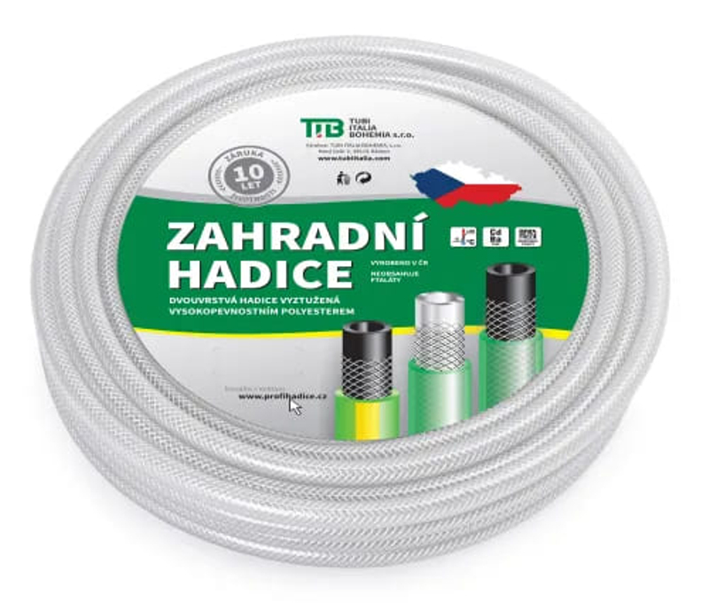 Hadice zahradní Tubi Crystal Light 1/2˝, délka 25 m, čirá průhledná