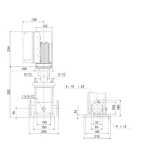 Čerpadlo odstředivé Grundfos CRNE5-2 N-FGJ-A-E-HQQE 1x200-240 60HZ