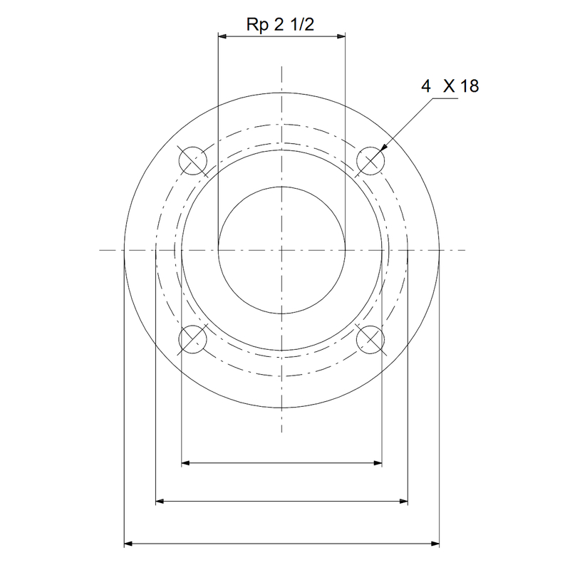 Příruba Grundfos Threaded flange galv. 21/2˝
