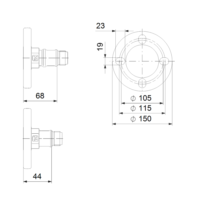 Sada Grundfos Flange CM10 DIN/JIS/ANSI DN40 Rp1 ?˝