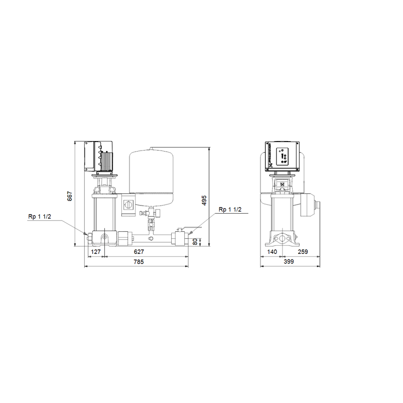 Stanice Grundfos Hydro Solo-E CRE 10-3 U2 A-A-A-D-A
