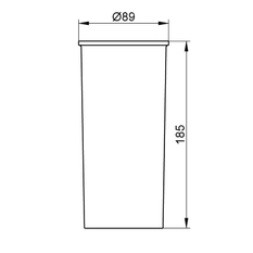 Plastová nádobka Keuco Collection Moll, bílá