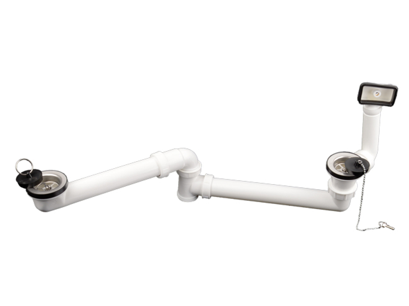 Odtoková souprava HL Hutterer & Lechner, DN40 s odpadními ventily 6/4˝ a přepadem