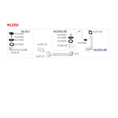 Odtoková souprava HL Hutterer & Lechner, DN40 s odpadními ventily 6/4˝ a přepadem