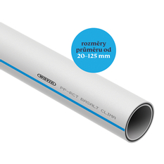 Trubka Wavin Ekoplastik Basalt Clima PPR (S5,0) PN18 d32 x 2,9 mm tyč 4 m