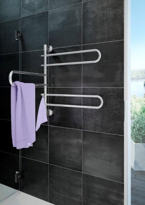 Elektrický sušák ručníků PMH Venus 675 x 940 mm, 72 W, Leštěná nerez