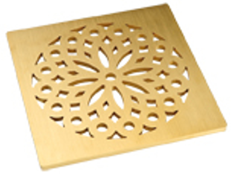 Vtoková mřížka z nerezové oceli a PVD mosazným povlakováním HL Hutterer & Lechner, 138x138mm ˝Hamam˝