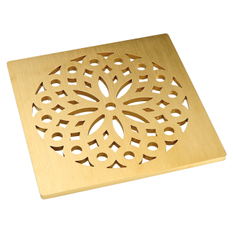 Vtoková mřížka z nerezové oceli a PVD mosazným povlakováním HL Hutterer & Lechner, 138x138mm ˝Hamam˝