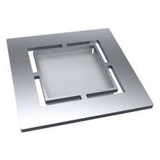 Vtoková mřížka z nerezové oceli s plochou pro vlepení dlažby, vhodná k sérii HL540 HL Hutterer & Lechner