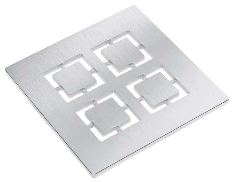 Vtoková mřížka z nerezové oceli ˝Cut˝ HL Hutterer & Lechner, 138x138mm