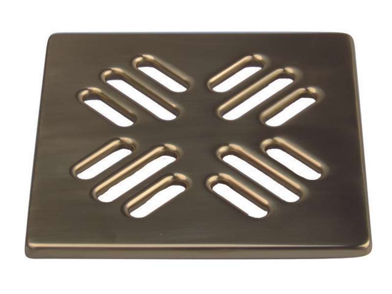 Vtoková mřížka z leštěné mosazi HL Hutterer & Lechner, 140x140mm