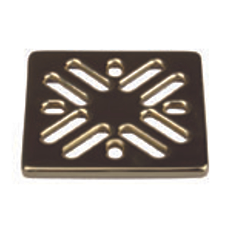 Vtoková mřížka z leštěné mosazi HL Hutterer & Lechner, 94x94mm