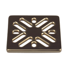 Vtoková mřížka z leštěné mosazi HL Hutterer & Lechner, 94x94mm