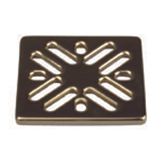 Vtoková mřížka z leštěné mosazi HL Hutterer & Lechner, 94x94mm