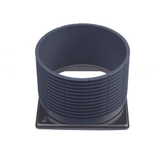 Nástavec HL Hutterer & Lechner, d 146/100mm s rámečkem 145x145mm, systém Klick Klack, z nerezové oceli s otvory se závitem M6