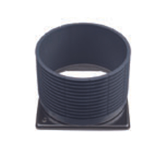 Nástavec HL Hutterer & Lechner, d 146/100mm s rámečkem 145x145mm, systém Klick Klack, z nerezové oceli s otvory se závitem M6