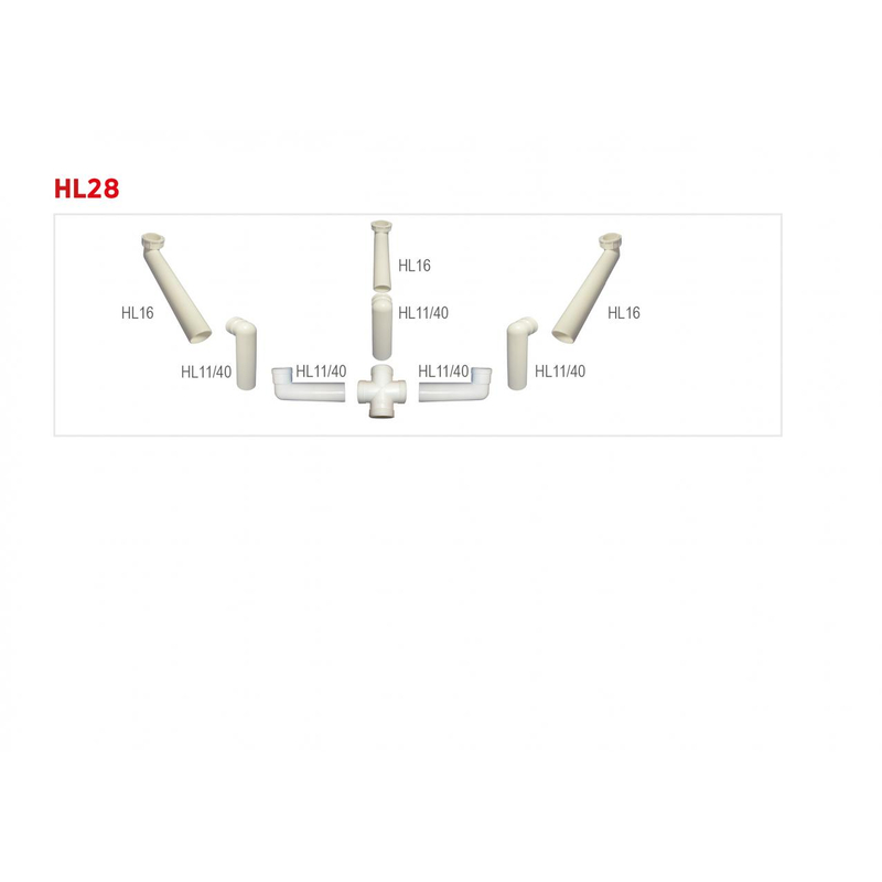 Odtoková souprava HL Hutterer & Lechner, DN40x6/4˝