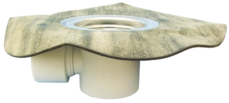 Těleso podlahové vpusti HL Hutterer & Lechner, DN75 s ležatým odtokem s asfaltovou manžetou, bez nástavce