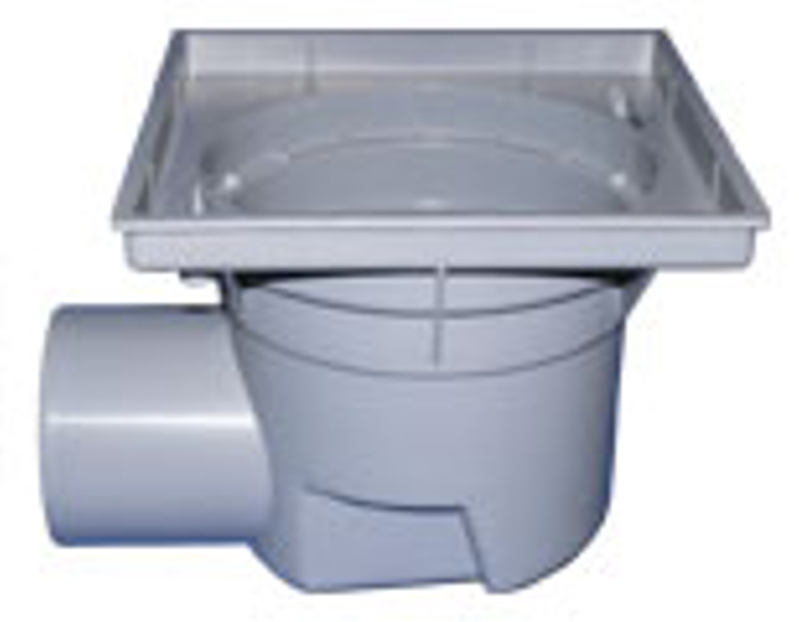 Těleso velkokapacitního vtoku HL Hutterer & Lechner, DN110 s ležatým odtokem a plastovým rámem 244x244mm