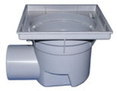 Těleso velkokapacitního vtoku HL Hutterer & Lechner, DN110 s ležatým odtokem a plastovým rámem 244x244mm